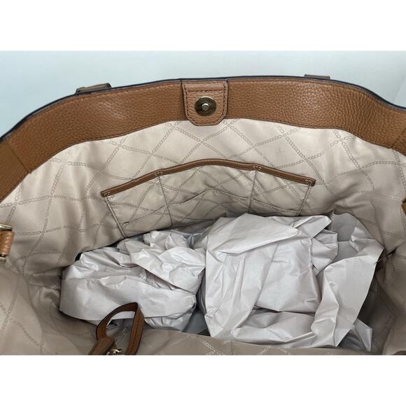 Michael Kors BEDFORD LEGACY MEDIUM CONVERTIBLE SATCHEL Luggage Pebbled Leather - Picture 5 of 5